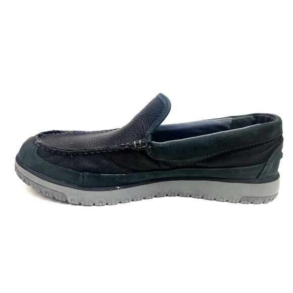 L.L. Bean All Week Slipper Mocs Men’s 12 Medium Black Leather Lambs Fur Loafer main image 4